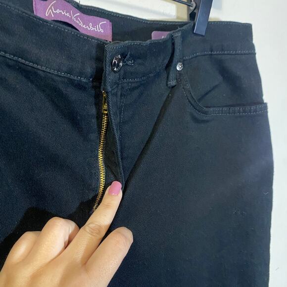 Gloria Vanderbilt Amanda Stretch High Rise Straight Leg Jeans Black Sz 14 NWOT - Picture 9 of 14